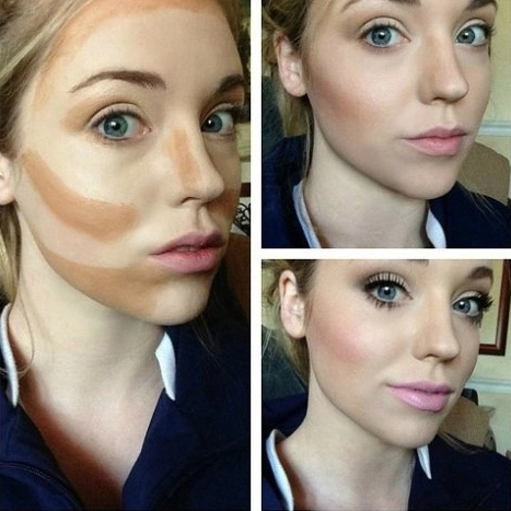 修容粉根治平底锅脸,明星全靠化出来