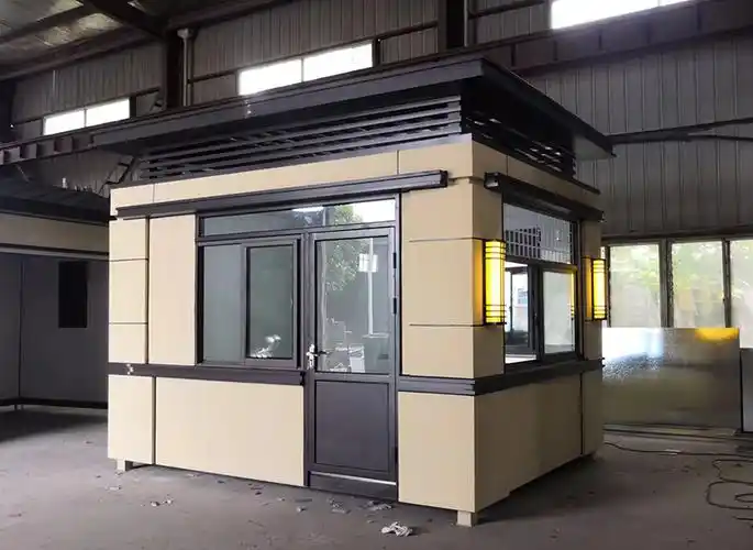 豪华艺术真石漆保安岗亭