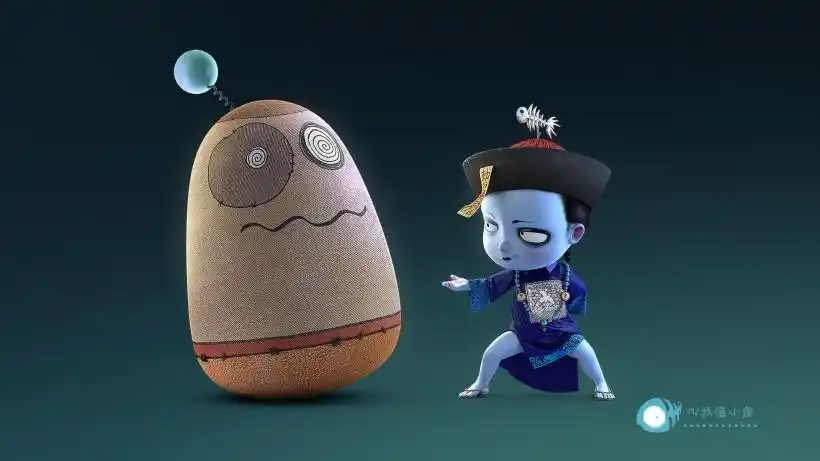 中国风呆萌小僵尸僵小鱼桌面壁纸第13张