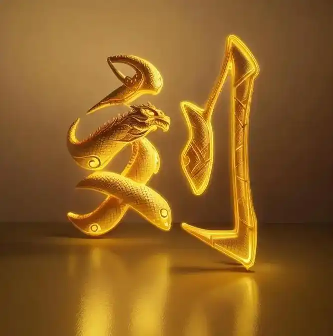 金龙姓氏头像-刘,龙年头像,值得收藏.优美的中国汉字,艺术字 - 抖音