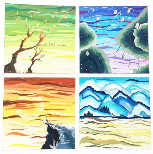 16级服装与服饰设计专业色彩基础学生优秀作业指导老师朱琼