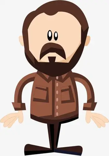 矢量图小胡子叔叔