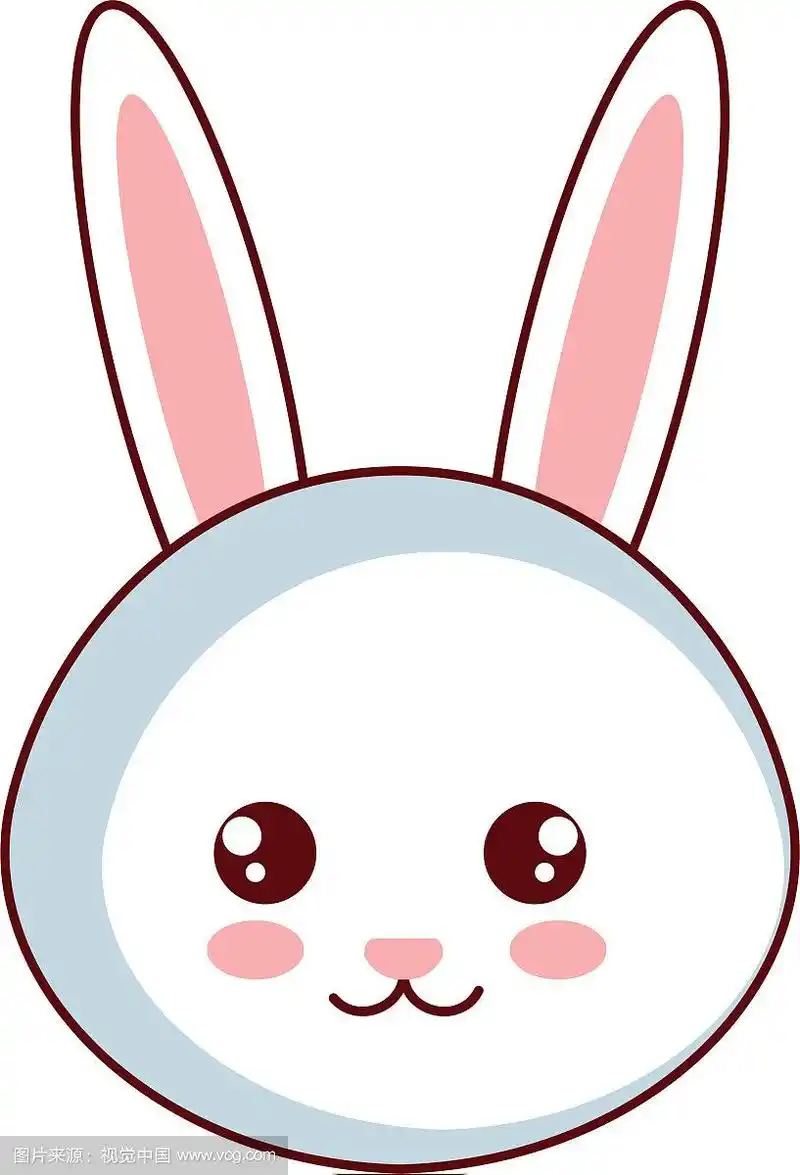 可爱而柔嫩的兔头人物