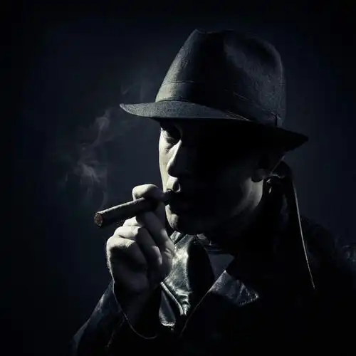 西方人,一个人,站,吸烟,方图,室内,白天,正面,香