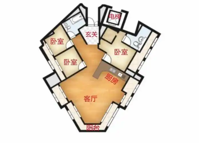 小夫妻把家安山顶上,165㎡不规则户型成亮点,每间房都有落地窗