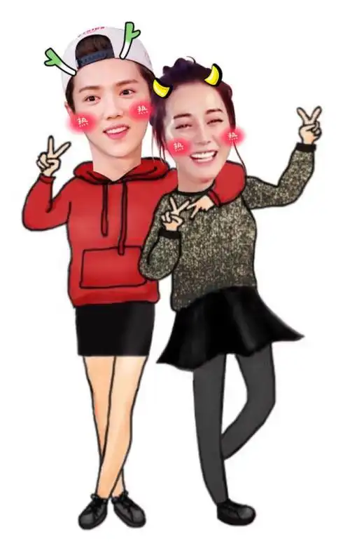 鹿晗迪丽热巴鹿迪陆地夫妇