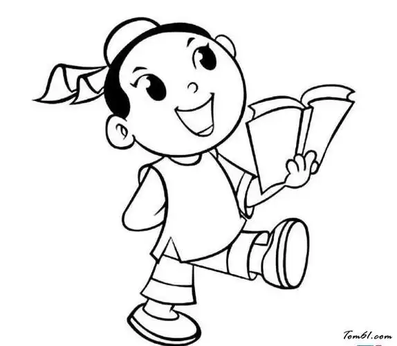 小朋友读书简笔画小朋友读书简笔画卡通图片