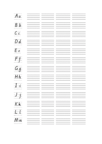 26个英文字母书写标准及练习doc3页