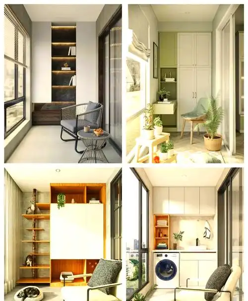 非常适合小户型家庭参考哦~ 定制多功能阳台柜不仅要满足基本的储物