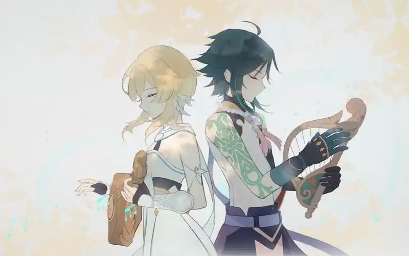 【原神/魈/生贺手书】春去春归(魈荧向)