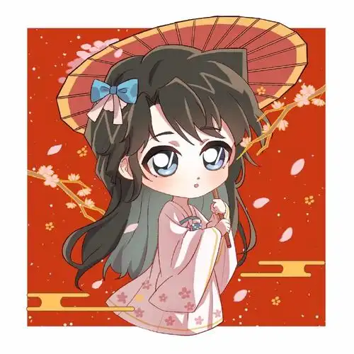 毛利兰超话#毛利兰0518生日快乐#约稿手绘水彩和q版提前祝兰女儿生日