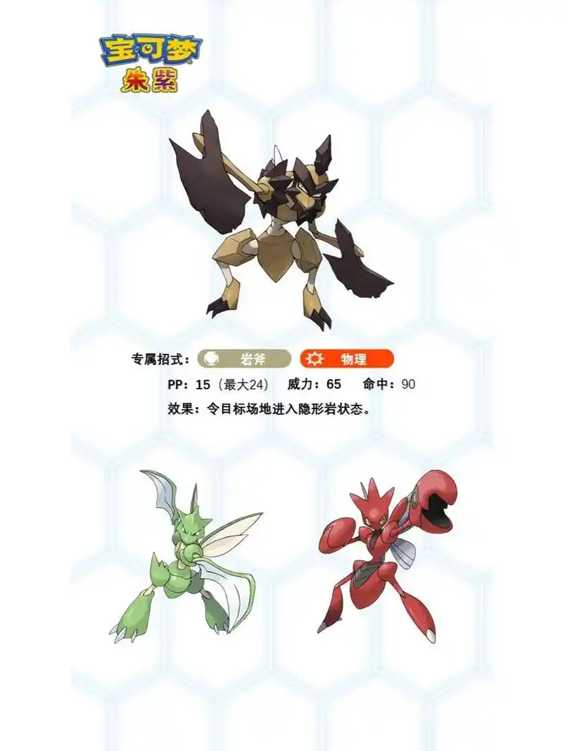 劈斧螳螂简介&配置推荐 劈斧螳螂 属性:虫 岩石 抗性:一般 毒(2倍)