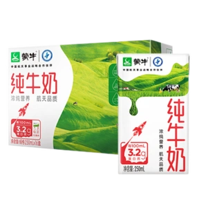 蒙牛纯牛奶营养早餐奶纯奶250ml16盒2提礼盒装