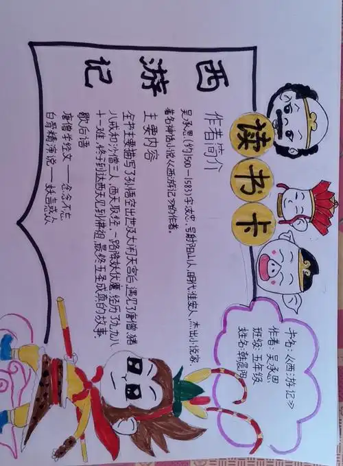 我们行走在取经路上——王和小学五年级《西游记》阅读卡展示