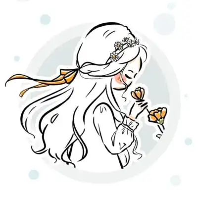 文艺简单女孩手绘头像图片