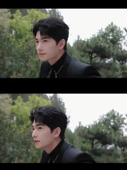 杨洋生图脸上的雨水