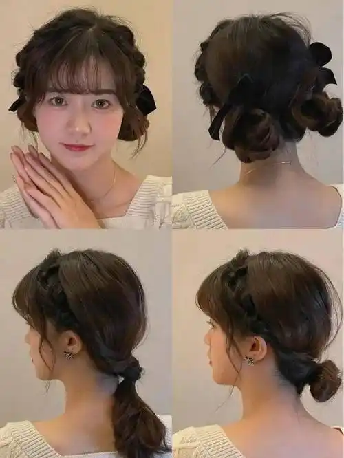 圆脸的女生怎么扎头发学会这3种发型超级减龄还显脸小