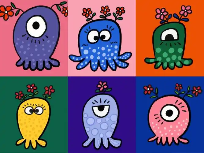 头上长了花花,好喜欢92二改商用卡通头像 创意头像 q版头像 可爱