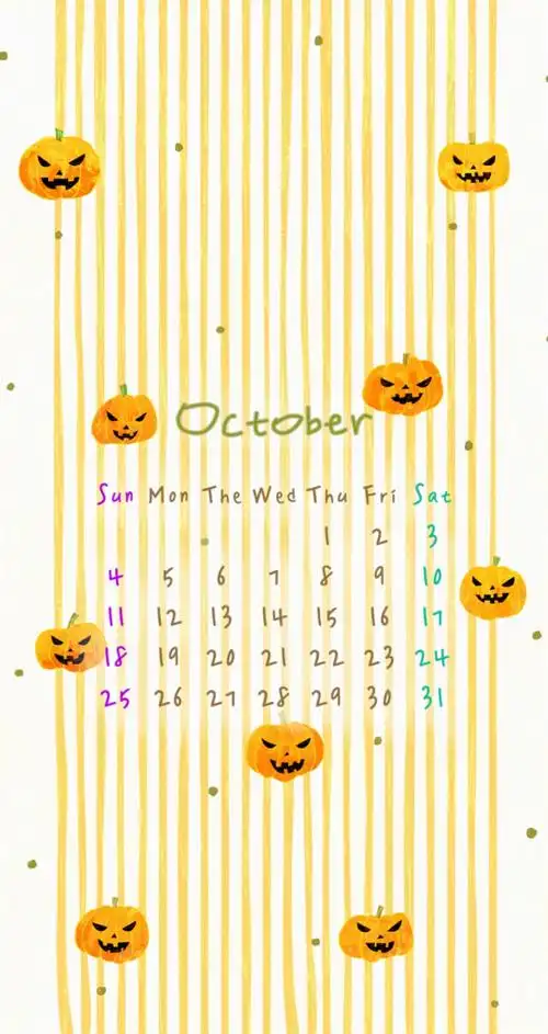最爱十月 日历壁纸