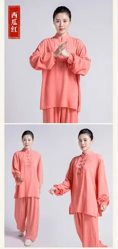 新款太极服女春夏季棉麻长短袖太极拳练功服中老年晨练服装亚麻秋