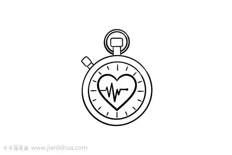 秒表简笔画儿童画