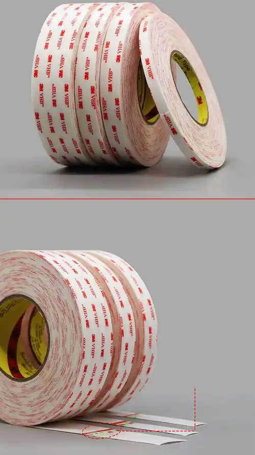 4920vhb泡棉双面胶高粘强力玻璃电子背光车用胶带04mm厚3mm宽33米