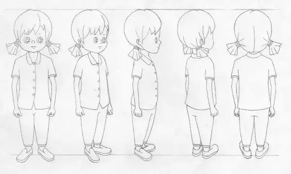 谁有卡通人物正面,侧面,四分之三侧面,背面组图 急需 谢谢!