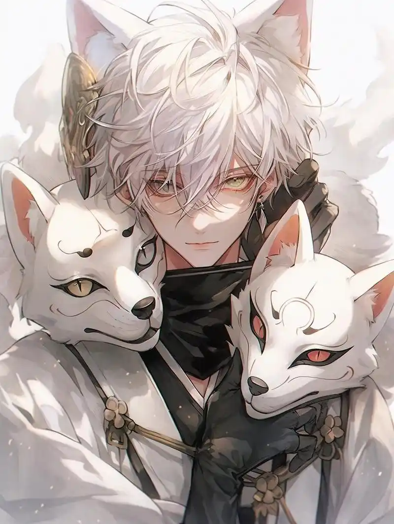 狐妖少年 | 古风动漫男生头像壁纸插画素材