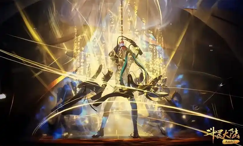 斗罗大陆:唐三成功拔出海神三叉戟,形象帅气逼人,光污染严重