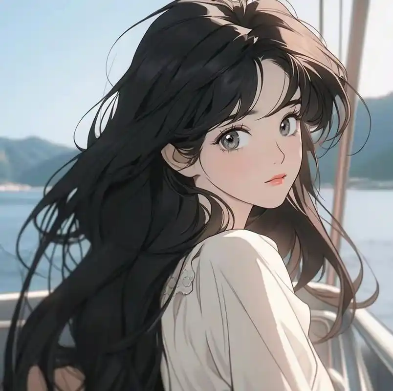 长发飘飘,眼眸深邃,气质拉满的动漫头像