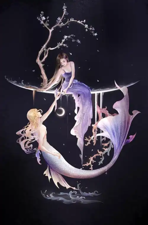 仙气飘飘的古风人物插画犹如想象中的梦幻之境一般