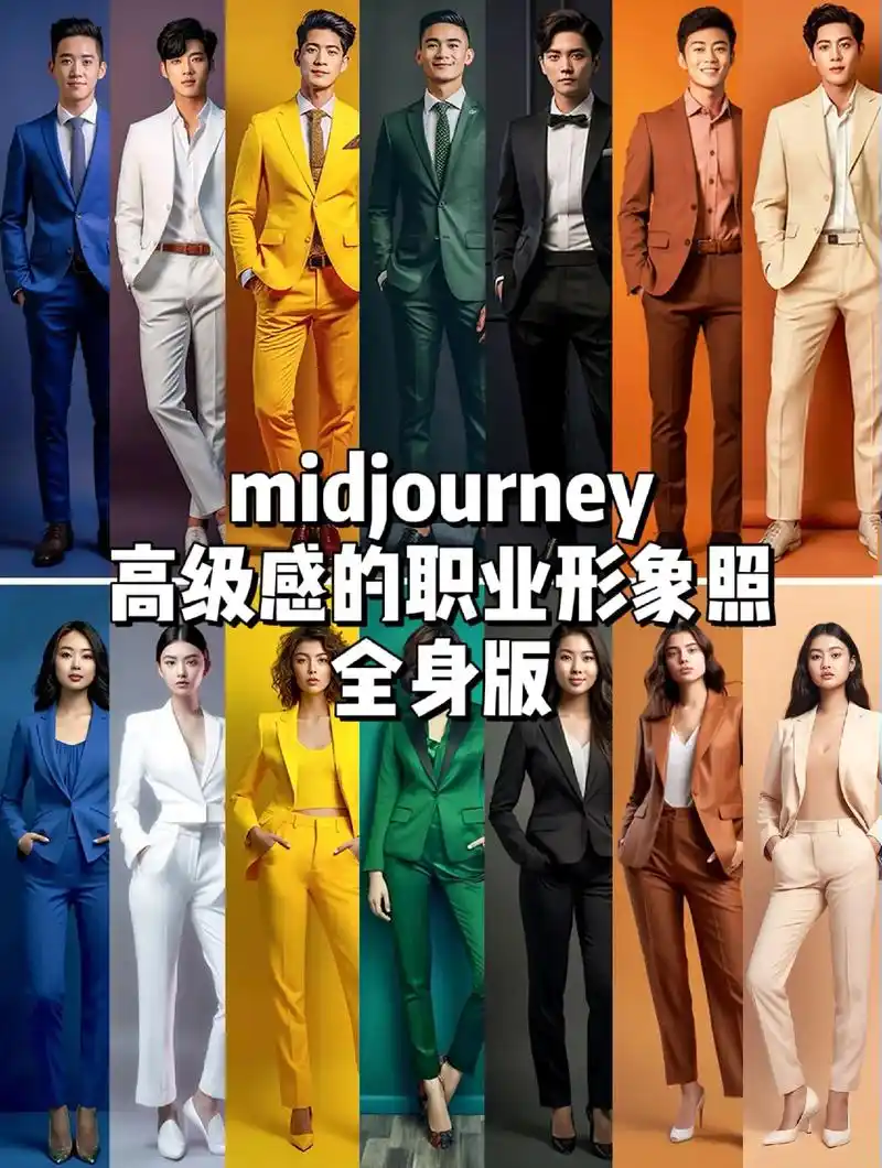 midjourney高级职业形象照全身照.上一期对职业照感兴 - 抖音