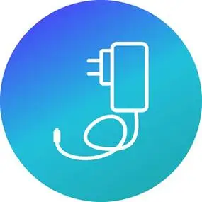 平面设计风格矢量插图概念的笔记本电脑符号图标充电充电器纸浆和出口