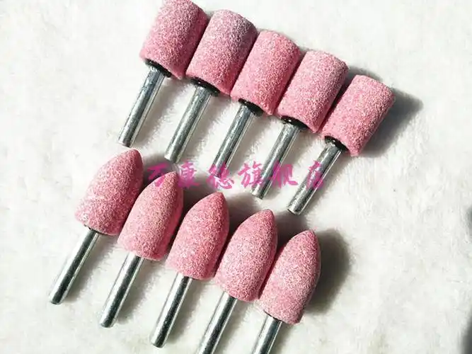 砂轮磨头金属打磨红刚玉异形砂轮电磨机6mm电动直磨机内磨头圆锥形6mm