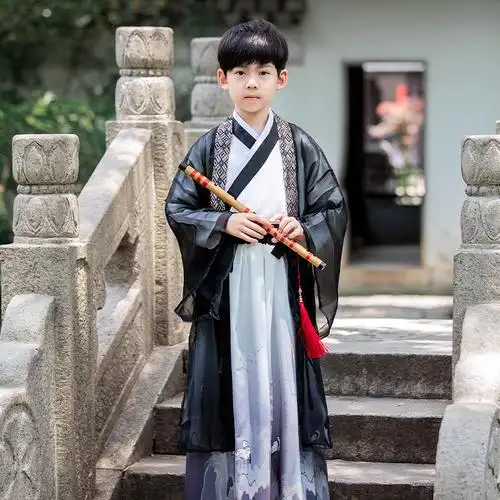 汉服小学生服超国学套装古风侠客儿童古装男童唐装