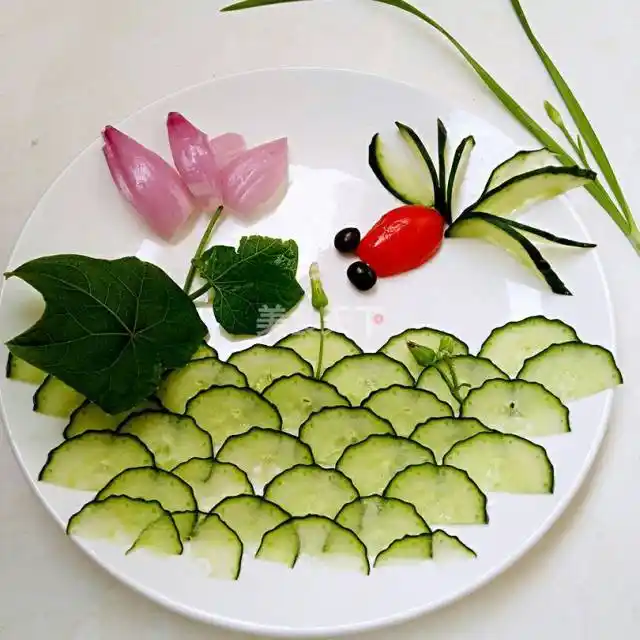 摆盘变成荷塘月色图,一眼看过去美不胜收