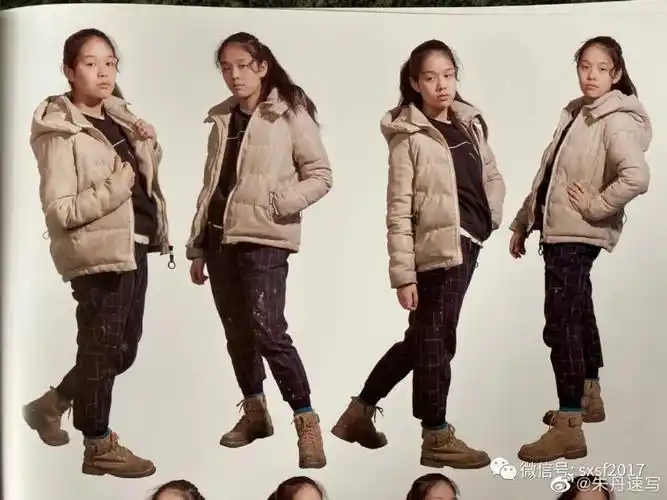 人物速写真人照片素材——站姿