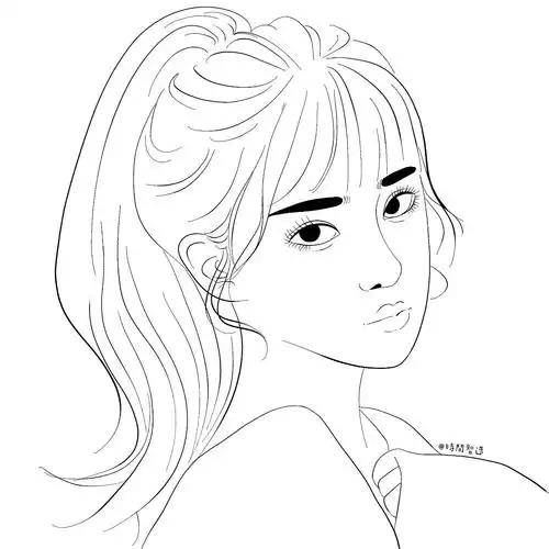 女生头像线稿|插画|创作习作|时间智造 - 原创作品 - 站酷 (zcool)
