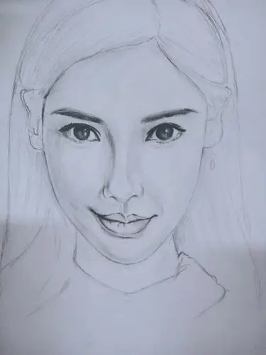 2.素描第二幅:杨颖angelababy