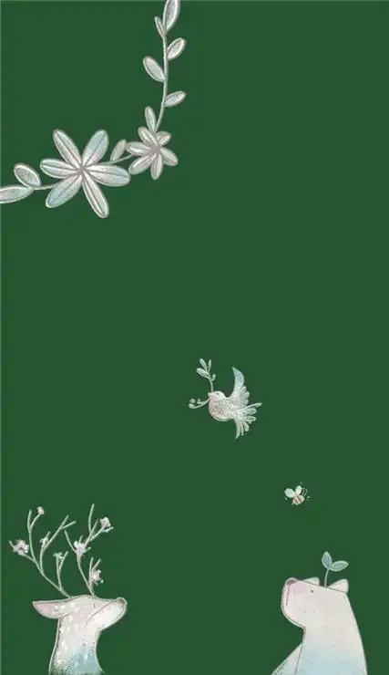 抖音可爱清新绿色壁纸