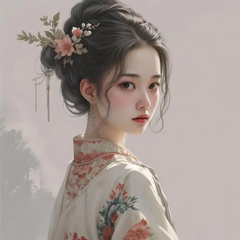 淡雅古风女生头像94绝美收藏 淡雅的古风,如同清晨的微风,带着一