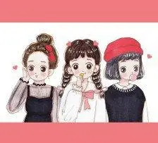 7人组霸气闺蜜头像点击鼠标右键下载