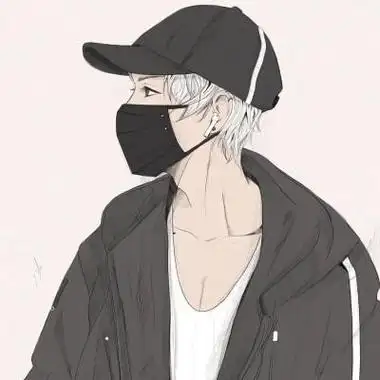 动漫头像动漫男头带口罩