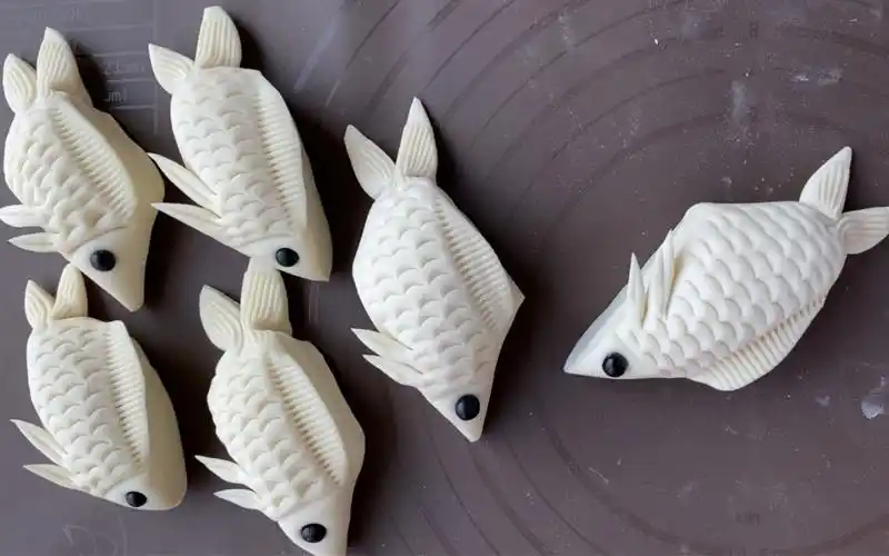 简单的小金鱼馒头