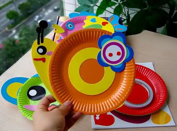 益智早教儿童手工diy幼儿园创意贴画动手玩具美术纸盘贴纸3-5-7岁