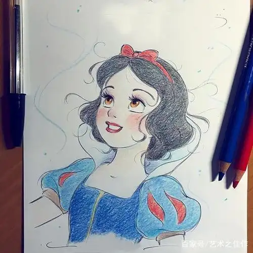 公主彩铅简笔画