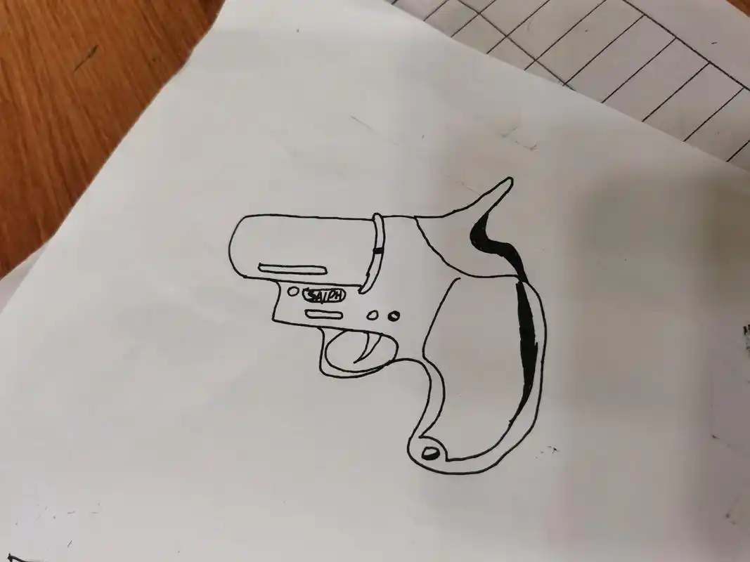 信号枪简笔画超简单