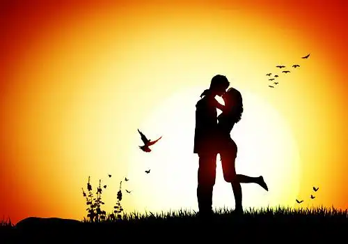 唯美夕阳情侣图片和你一起看夕阳