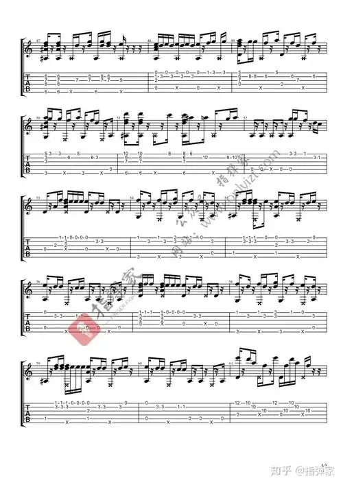 附谱经典情歌无心快语carelesswhisper吉他指弹独奏