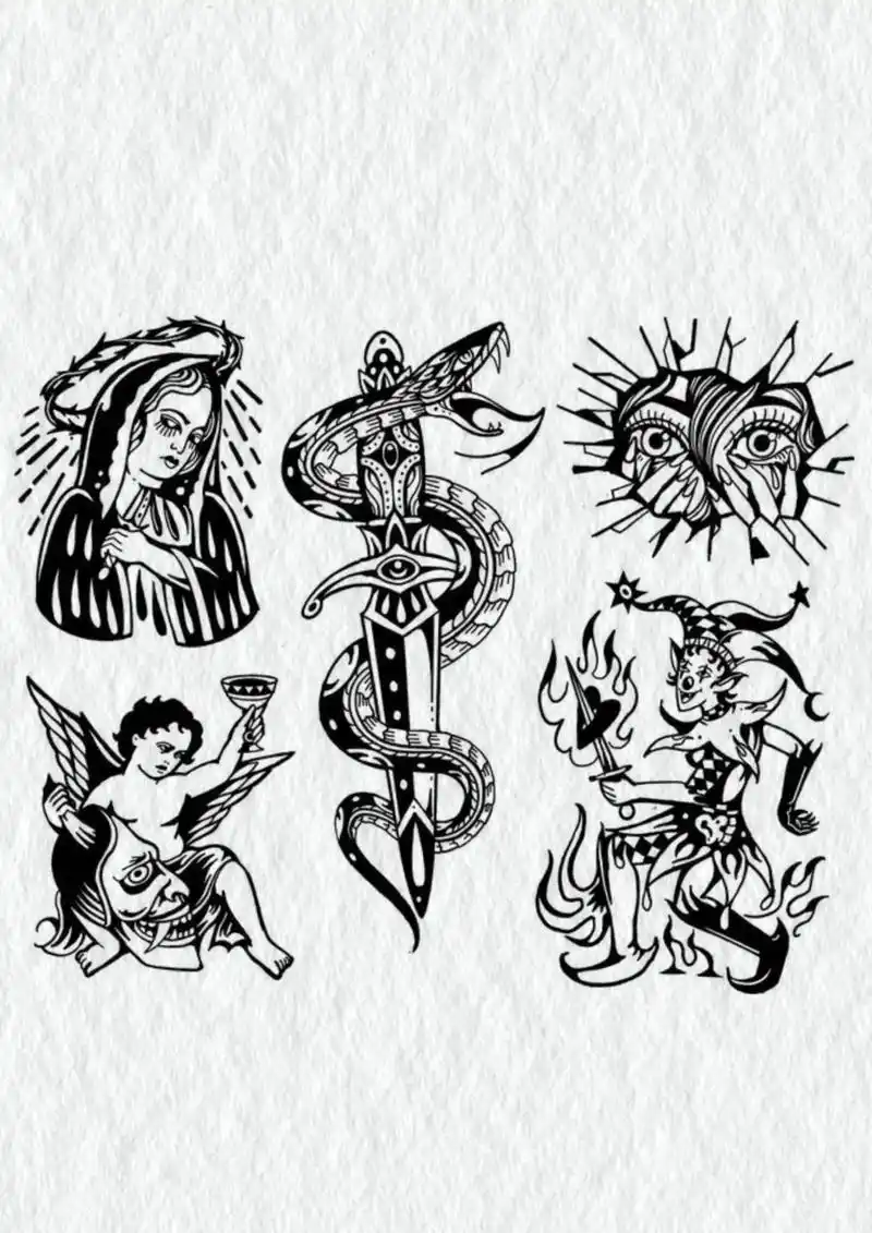 "可好感不是长情 特别也不是唯一"#纹身图案手稿 #图案设计 - 抖音